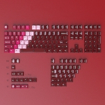 Red Flame Dream 119+35 Keys PBT+PC Clear Cherry Profile Keycaps Set for MX Keyboard